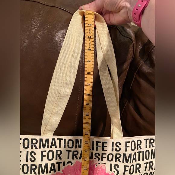 NWOT Lularoe Transformation is for Life extra large canvas tote bag 20”x15”x4” - Picture 5 of 11